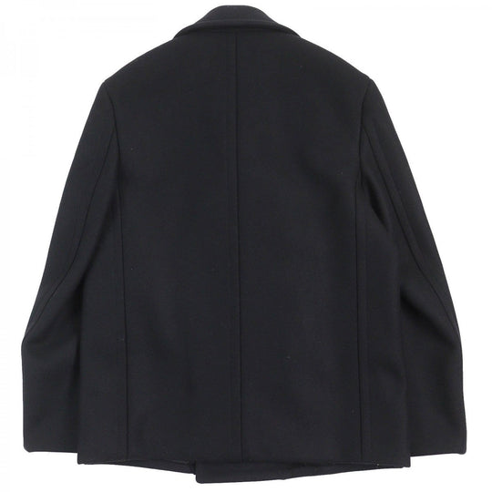 LOUIS VUITTON pea coat 1A8WQL Outer: 80% wool, Outer: 20% nylon, Lining: 31% acetate, Lining: 28% rayon, Lining: 26% cupra black mens 50 Used Authentic
