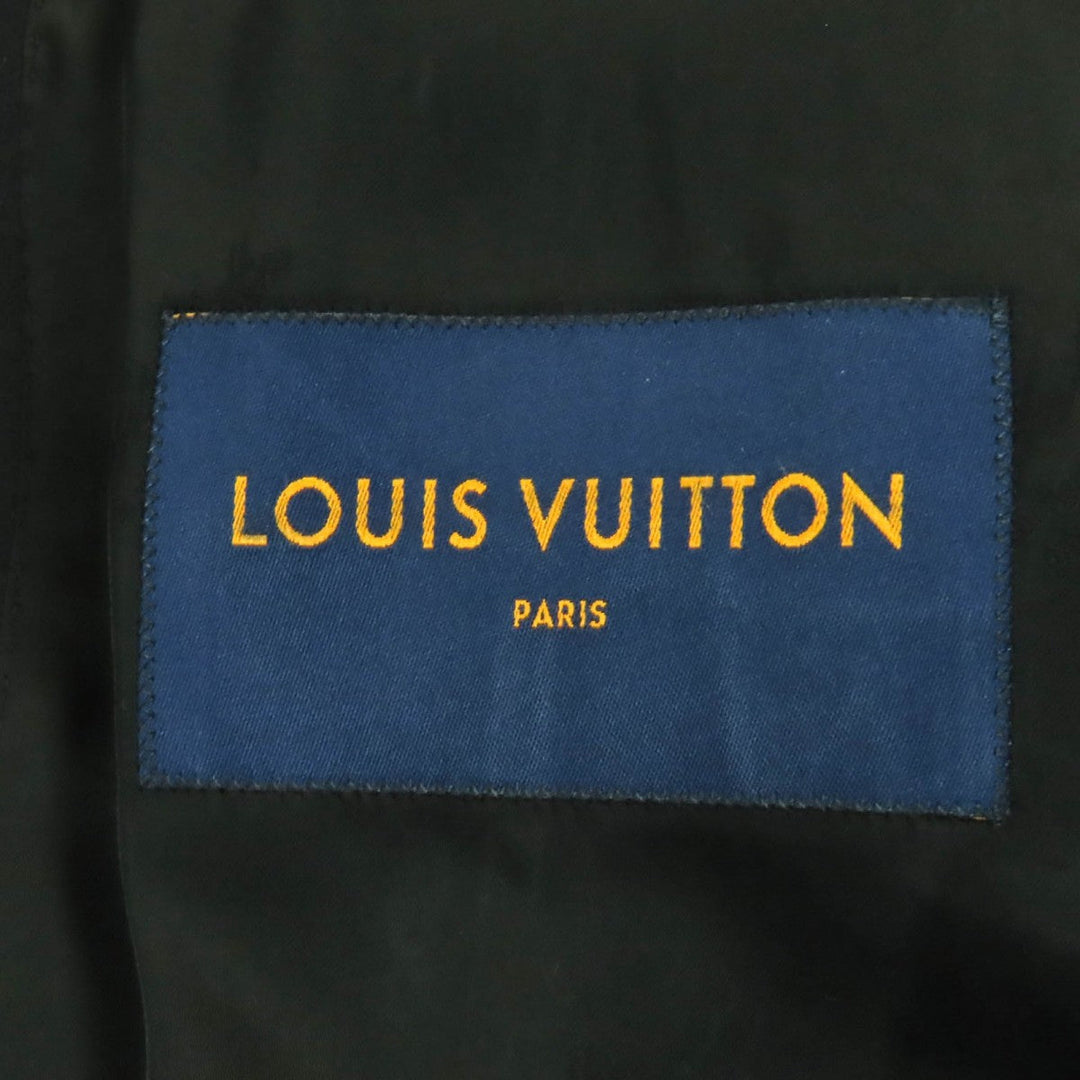 LOUIS VUITTON pea coat 1A8WQL Outer: 80% wool, Outer: 20% nylon, Lining: 31% acetate, Lining: 28% rayon, Lining: 26% cupra black mens 50 Used Authentic