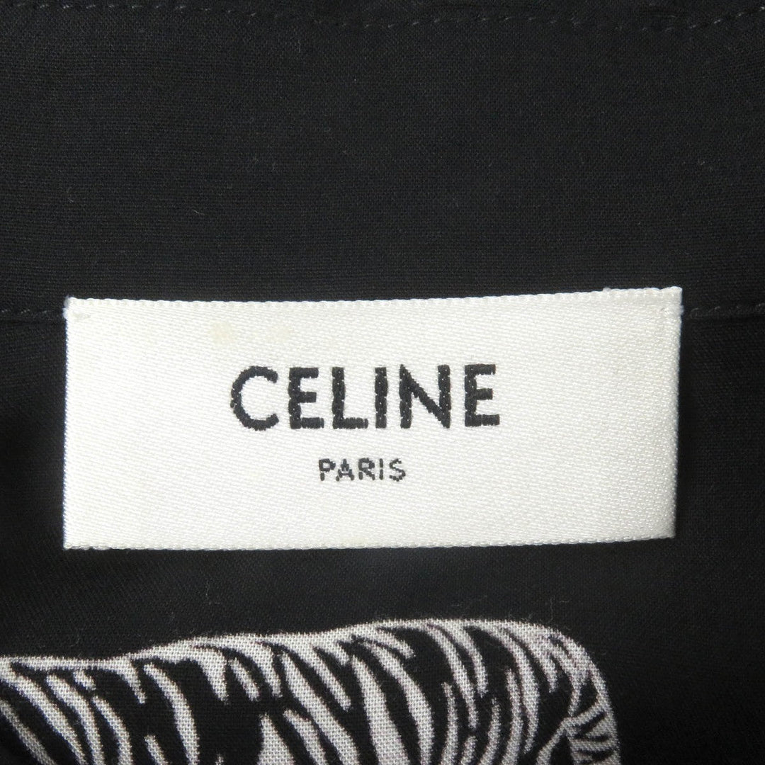 CELINE Long sleeve shirt 2C718362Q Main: 100% rayon black mens 37 Used Authentic