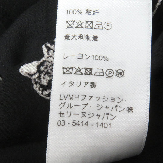 CELINE Long sleeve shirt 2C718362Q Main: 100% rayon black mens 37 Used Authentic