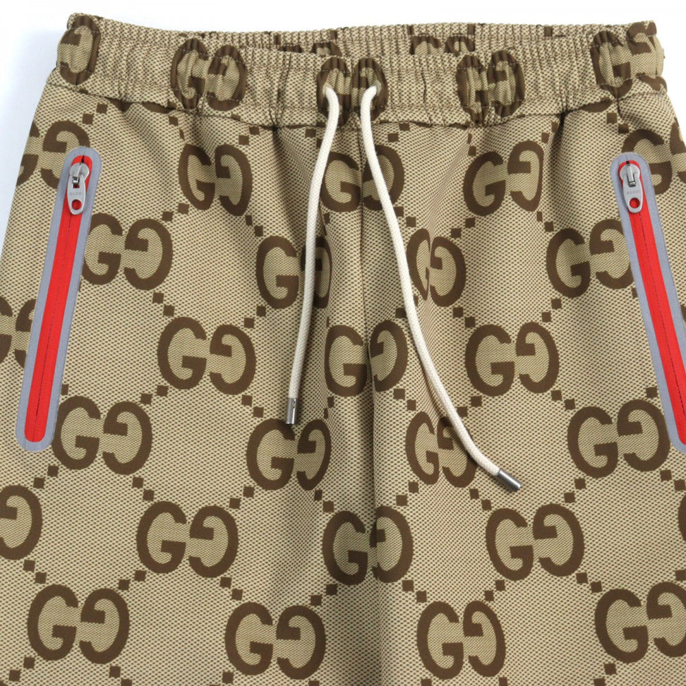 GUCCI Pants 676473 Main: 85% polyester, Main: 15% polyurethane, Part: 93% polyester, Part: 5% nylon, Part: 2% polyurethane Brown type All-over pattern mens XS Used Authentic