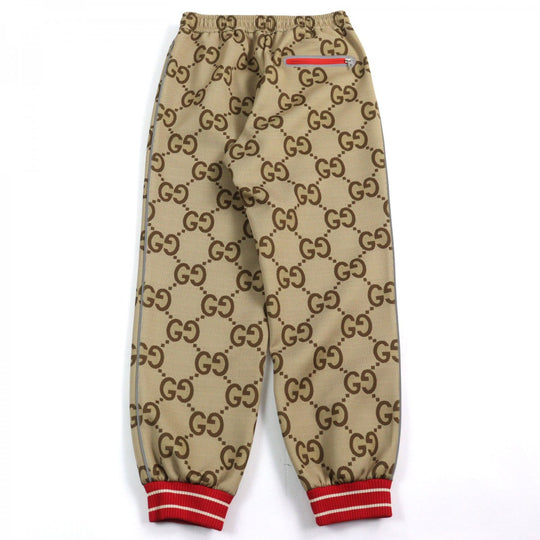 GUCCI Pants 676473 Main: 85% polyester, Main: 15% polyurethane, Part: 93% polyester, Part: 5% nylon, Part: 2% polyurethane Brown type All-over pattern mens XS Used Authentic