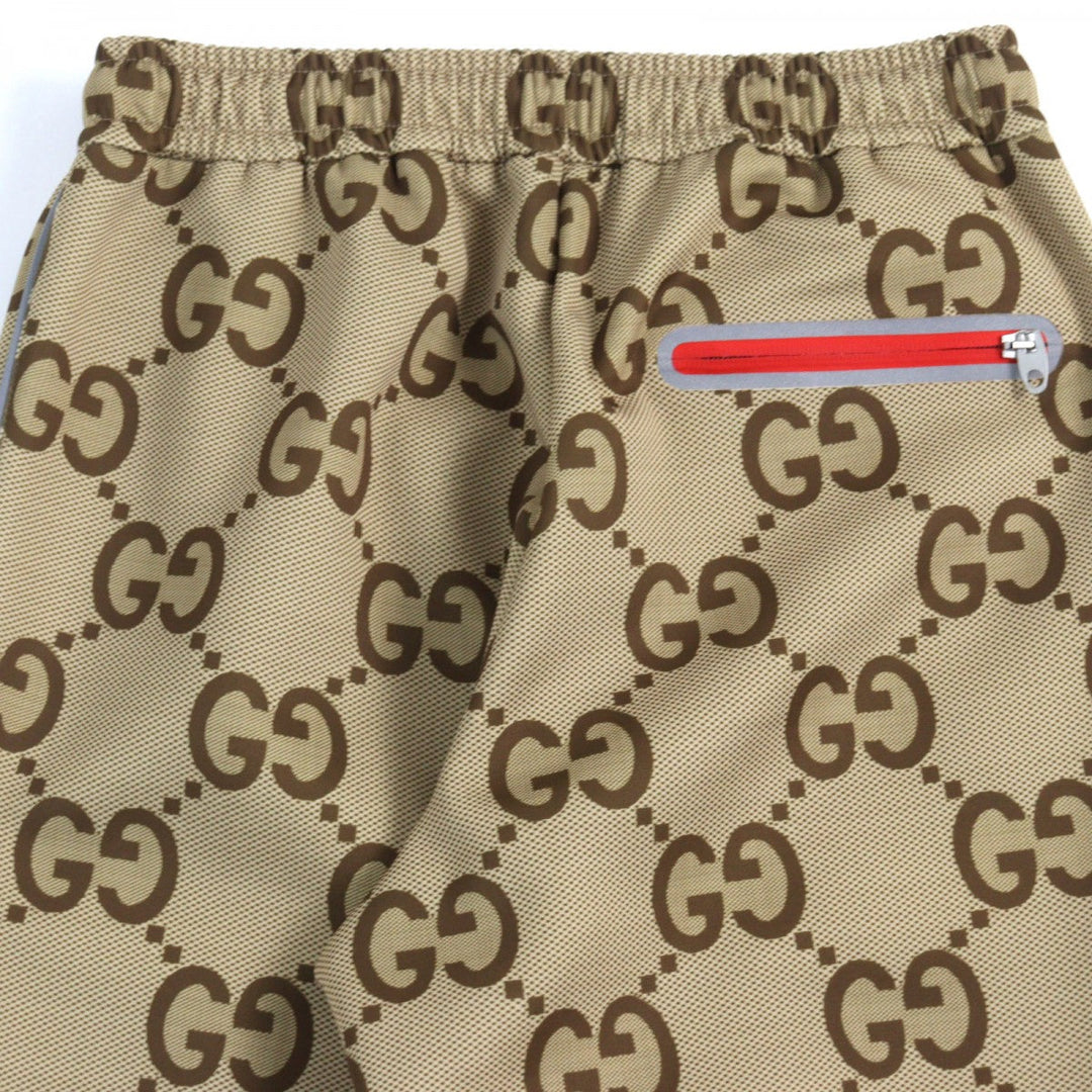 GUCCI Pants 676473 Main: 85% polyester, Main: 15% polyurethane, Part: 93% polyester, Part: 5% nylon, Part: 2% polyurethane Brown type All-over pattern mens XS Used Authentic