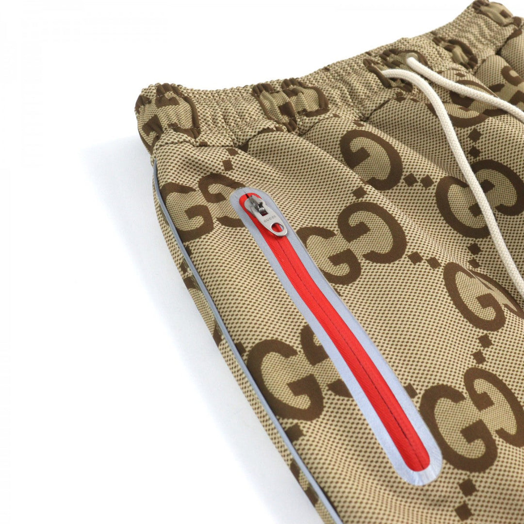 GUCCI Pants 676473 Main: 85% polyester, Main: 15% polyurethane, Part: 93% polyester, Part: 5% nylon, Part: 2% polyurethane Brown type All-over pattern mens XS Used Authentic