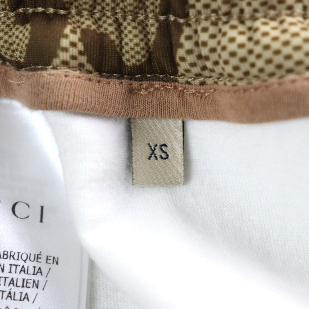 GUCCI Pants 676473 Main: 85% polyester, Main: 15% polyurethane, Part: 93% polyester, Part: 5% nylon, Part: 2% polyurethane Brown type All-over pattern mens XS Used Authentic