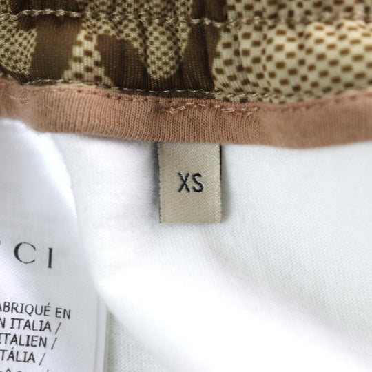 GUCCI Pants 676473 Main: 85% polyester, Main: 15% polyurethane, Part: 93% polyester, Part: 5% nylon, Part: 2% polyurethane Brown type All-over pattern mens XS Used Authentic