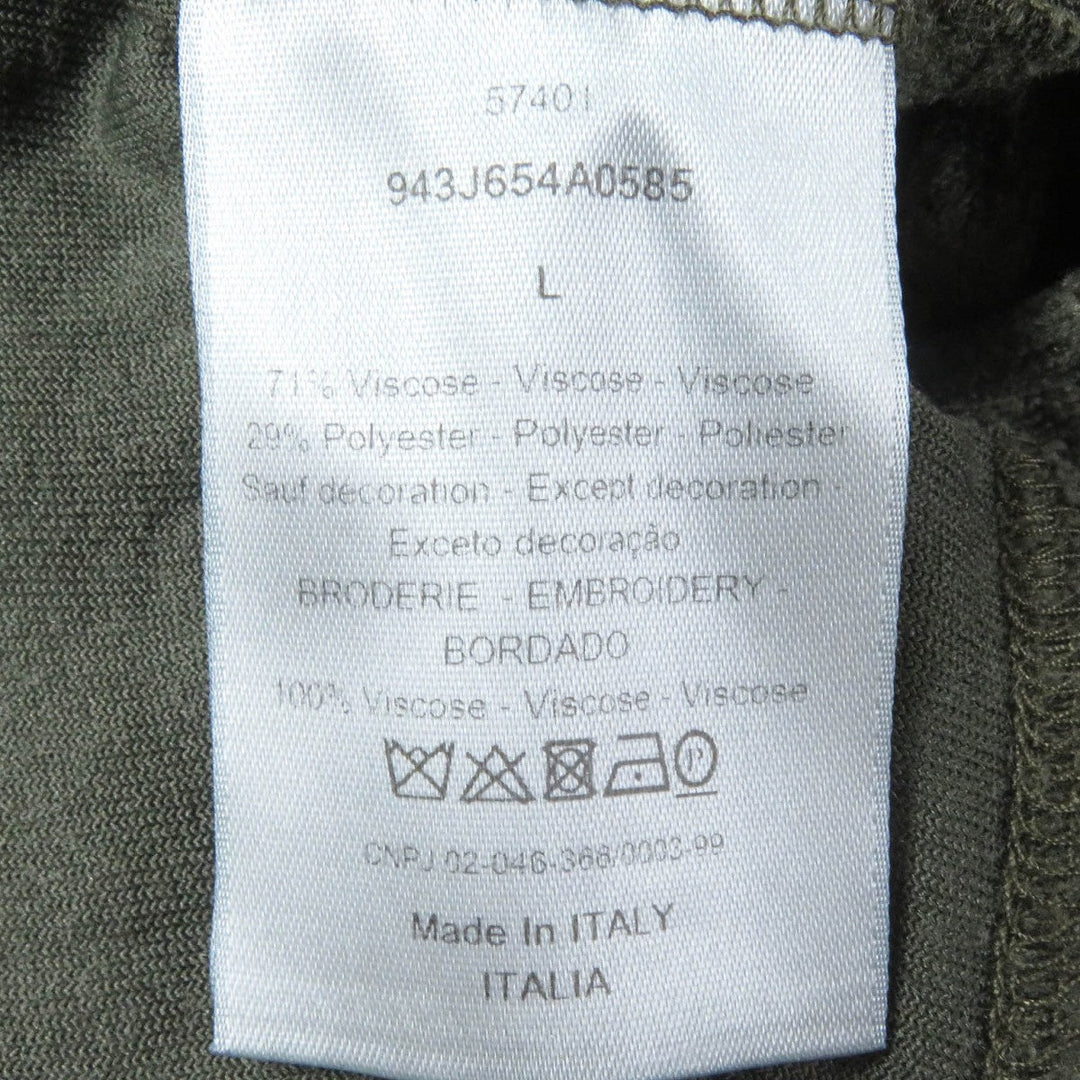 Dior HOMME Short sleeve shirt 943J654A0585 Main: 71% rayon, Main: 29% polyester, Part: 100% rayon khaki mens L Used Authentic