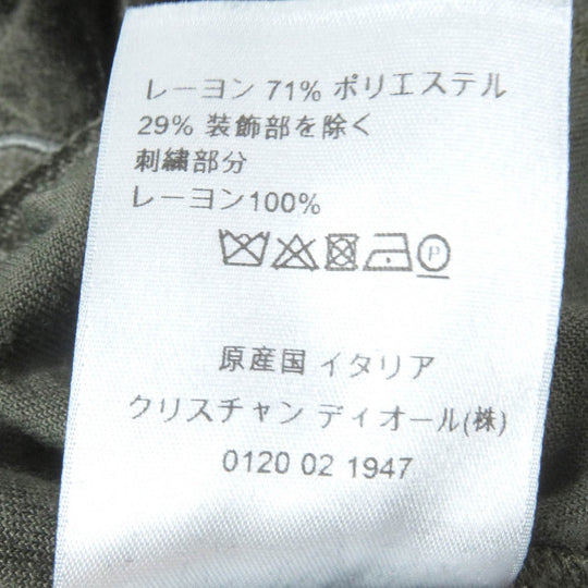 Dior HOMME Short sleeve shirt 943J654A0585 Main: 71% rayon, Main: 29% polyester, Part: 100% rayon khaki mens L Used Authentic