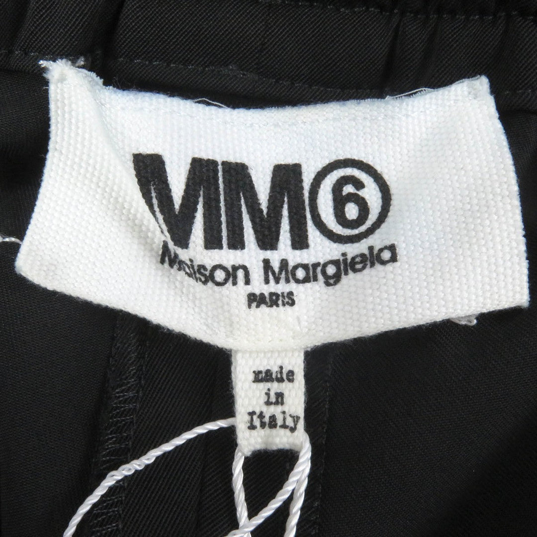 MM6 Maison Margiela Pants S52KA0410 Main: 94% polyester, Main: 6% polyurethane, Part: 100% rayon black WIDE LEG PANTS mens 44 Used Authentic