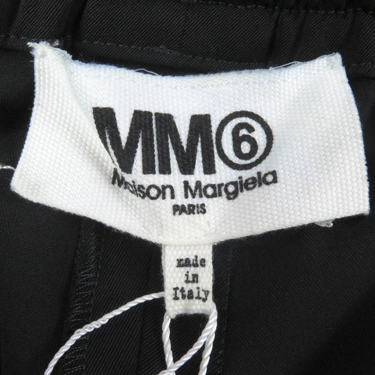 MM6 Maison Margiela Pants S52KA0410 Main: 94% polyester, Main: 6% polyurethane, Part: 100% rayon black WIDE LEG PANTS mens 44 Used Authentic