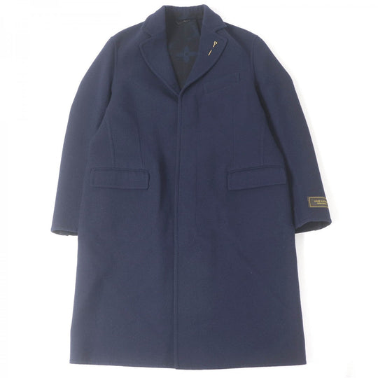 LOUIS VUITTON Chester coat Outer: 100% wool, Lining: 72% cupra, Lining: 28% cotton Navy mens 52 Used Authentic