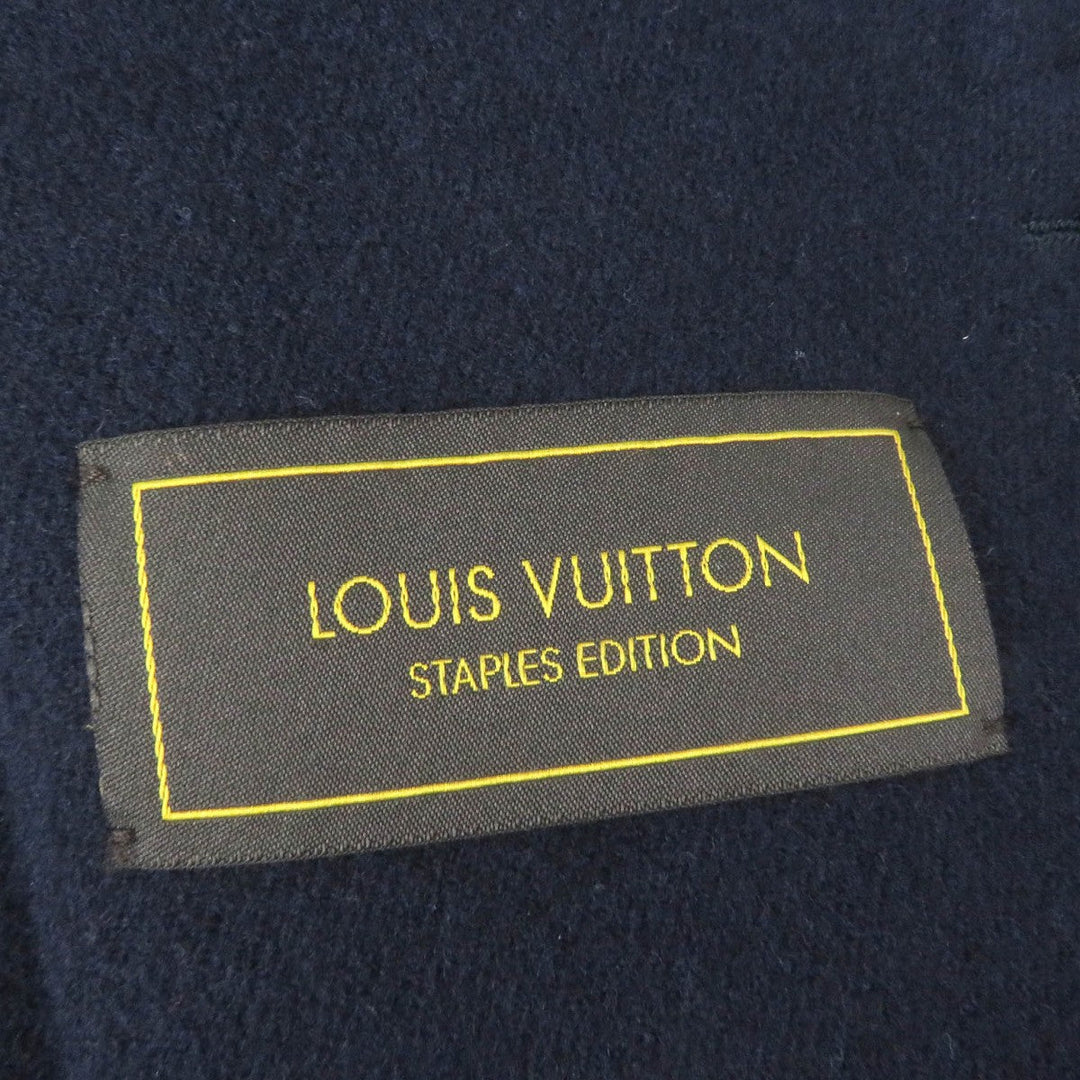 LOUIS VUITTON Chester coat Outer: 100% wool, Lining: 72% cupra, Lining: 28% cotton Navy mens 52 Used Authentic