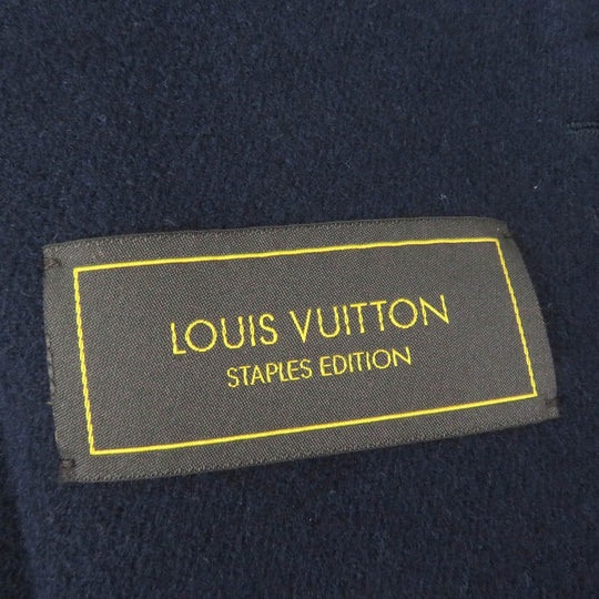LOUIS VUITTON Chester coat Outer: 100% wool, Lining: 72% cupra, Lining: 28% cotton Navy mens 52 Used Authentic