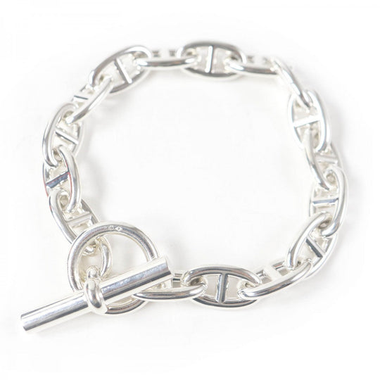 HERMES bracelet Main�FAG925 Silver mens Used Authentic