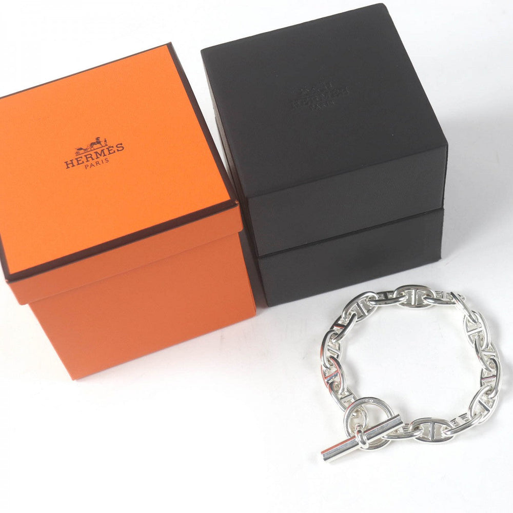 HERMES bracelet Main�FAG925 Silver mens Used Authentic