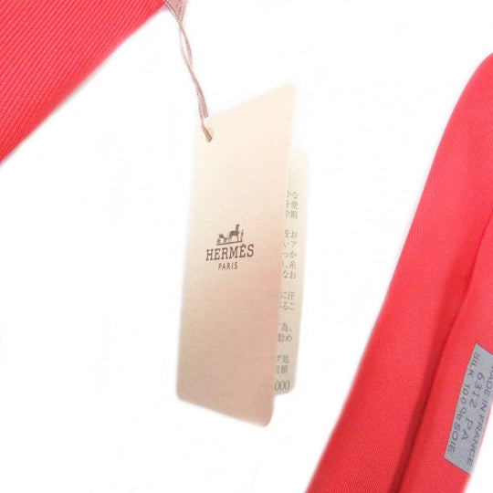 HERMES tie 6312PA silk Rouge Gris Lily Shuffle
