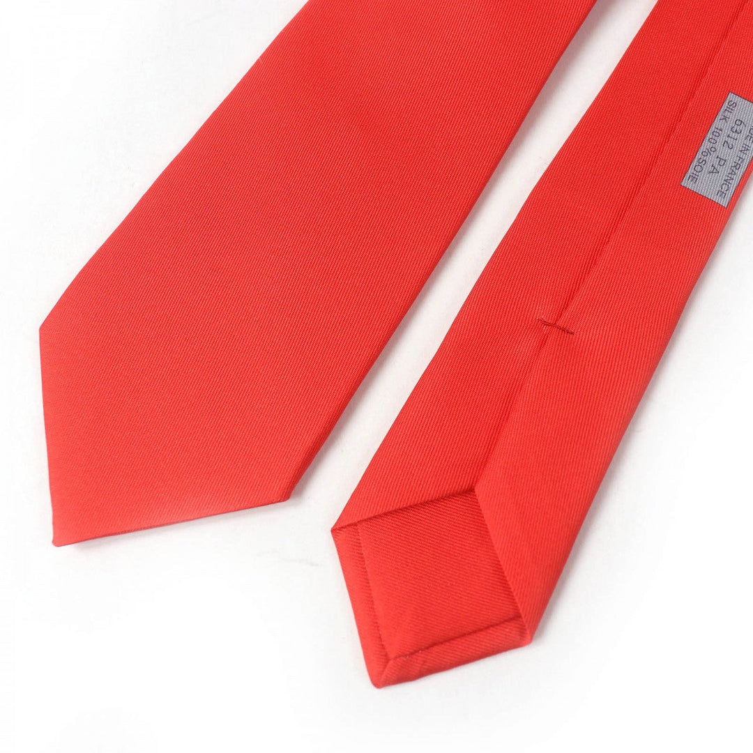 HERMES tie 6312PA silk Rouge Gris Lily Shuffle
