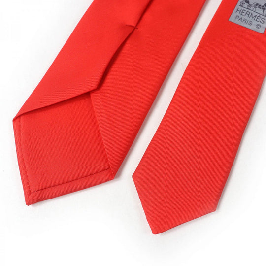 HERMES tie 6312PA silk Rouge Gris Lily Shuffle
