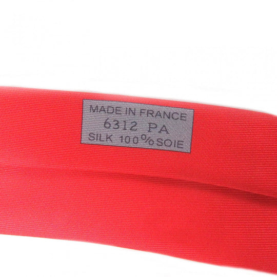 HERMES tie 6312PA silk Rouge Gris Lily Shuffle