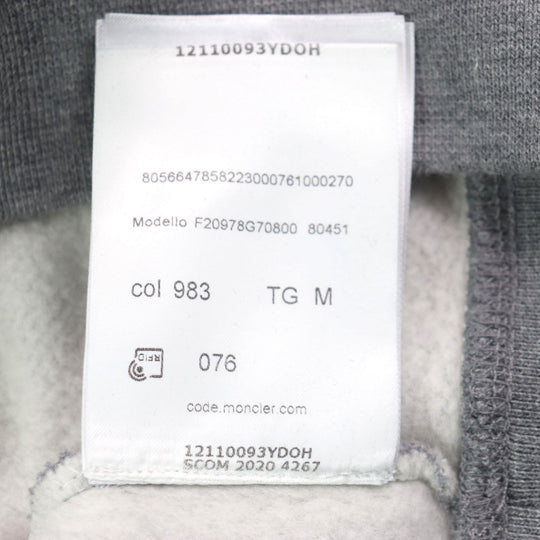 MONCLER GRENOBLE  sweat cotton gray M