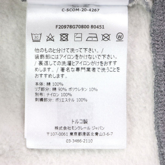MONCLER GRENOBLE  sweat cotton gray M