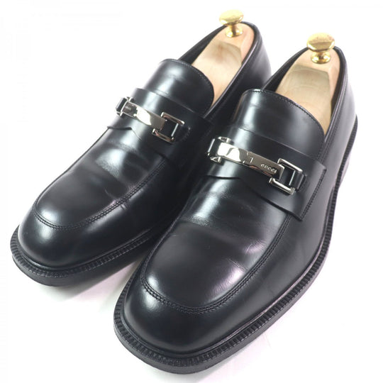 GUCCI loafers leather black 42.5
