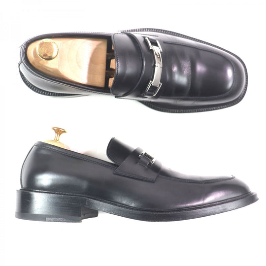 GUCCI loafers leather black 42.5