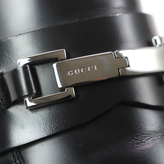 GUCCI loafers leather black 42.5