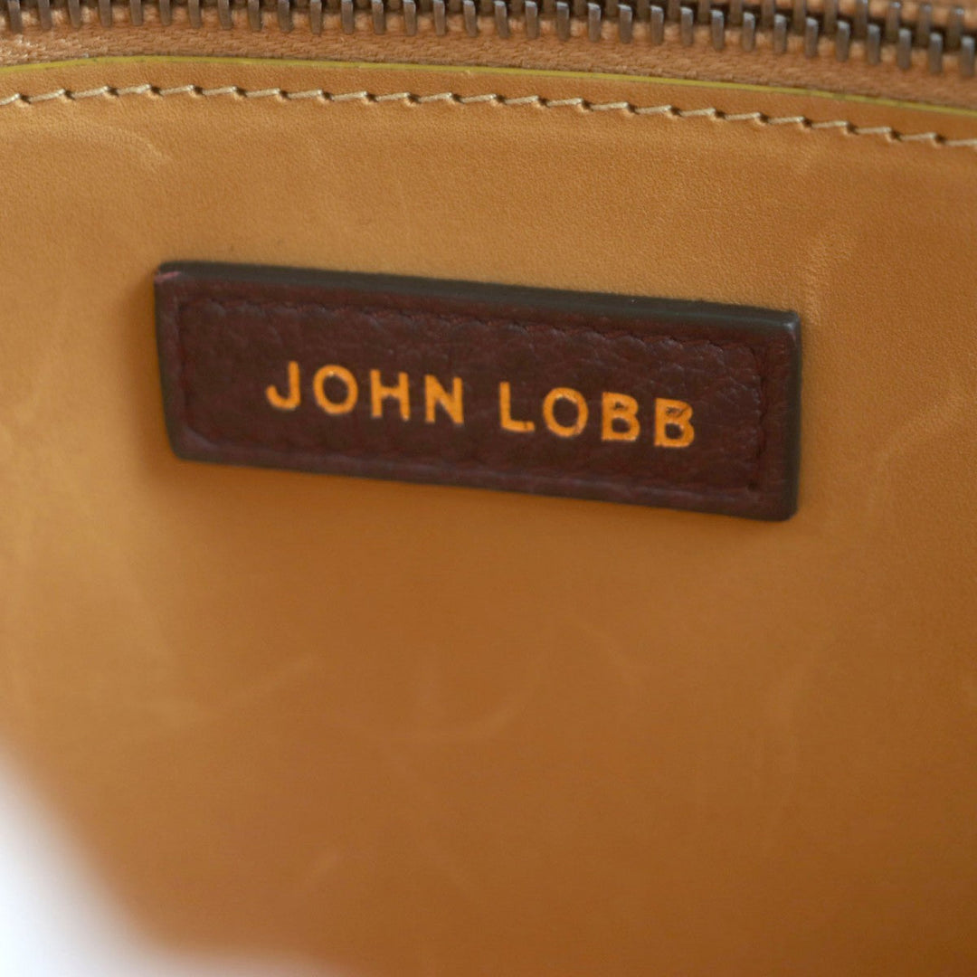 John Lobb Shoulder Bag Main: Grained calf leather Bordeaux mens Used Authentic