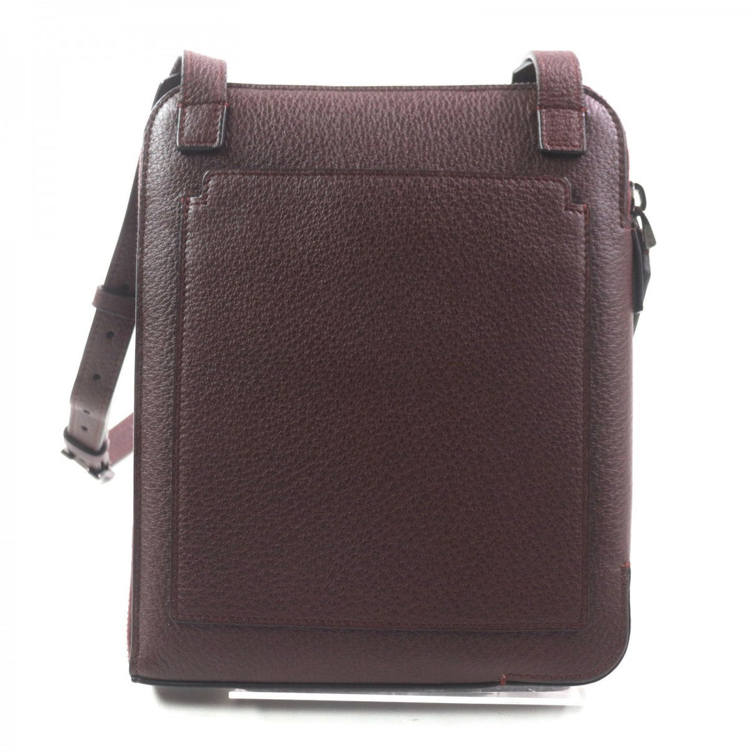 John Lobb Shoulder Bag Main: Grained calf leather Bordeaux mens Used Authentic