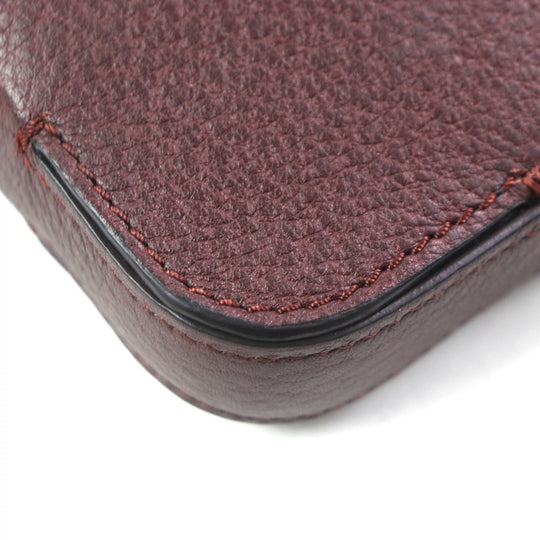 John Lobb Shoulder Bag Main: Grained calf leather Bordeaux mens Used Authentic