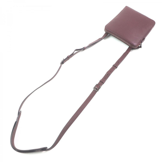 John Lobb Shoulder Bag Main: Grained calf leather Bordeaux mens Used Authentic