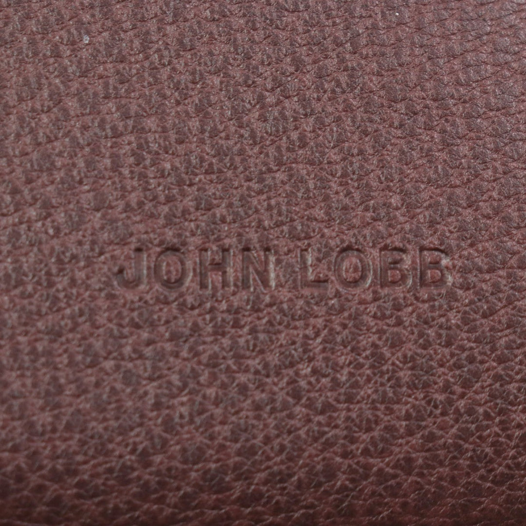 John Lobb Shoulder Bag Main: Grained calf leather Bordeaux mens Used Authentic