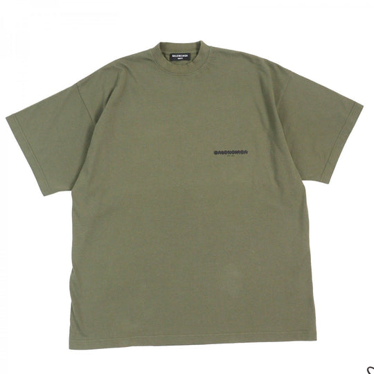 BALENCIAGA Short sleeve T-shirt 694576 cotton khaki mens 1 Used Authentic