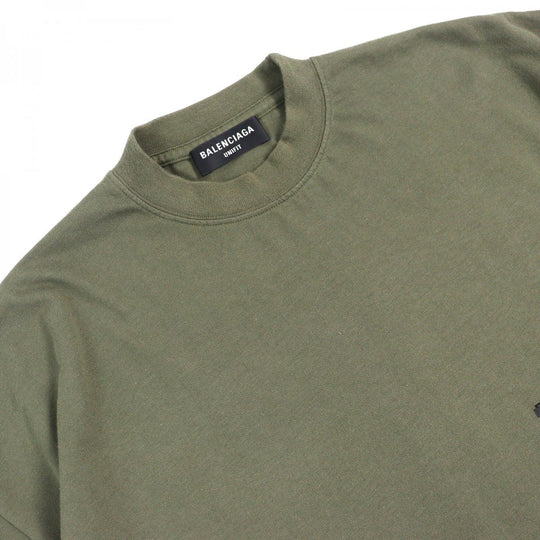BALENCIAGA Short sleeve T-shirt 694576 cotton khaki mens 1 Used Authentic