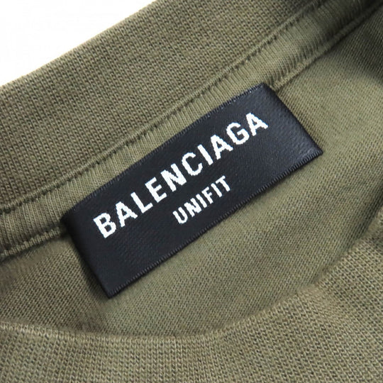 BALENCIAGA Short sleeve T-shirt 694576 cotton khaki mens 1 Used Authentic