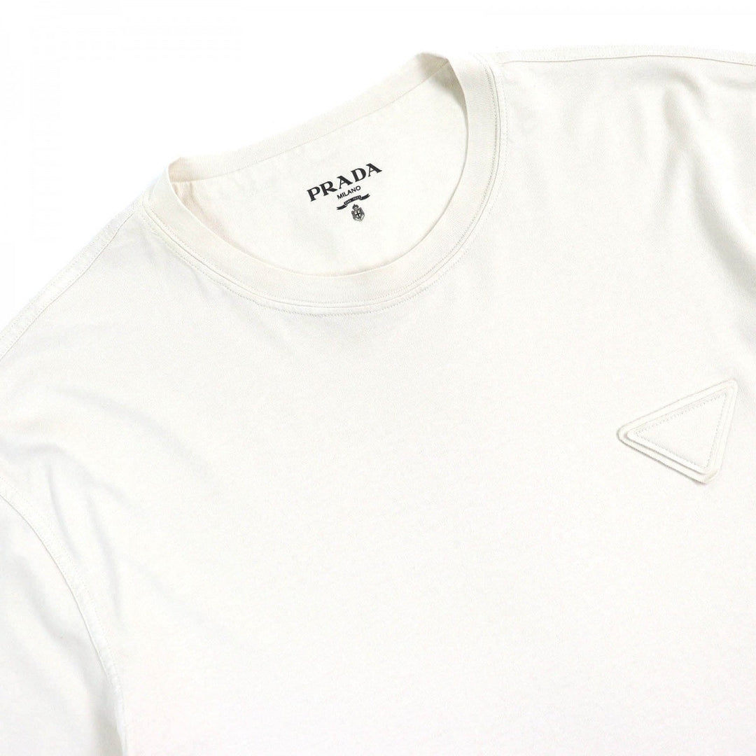 PRADA Short sleeve T-shirt UJN852 Main: 100% cotton light beige mens S Used Authentic