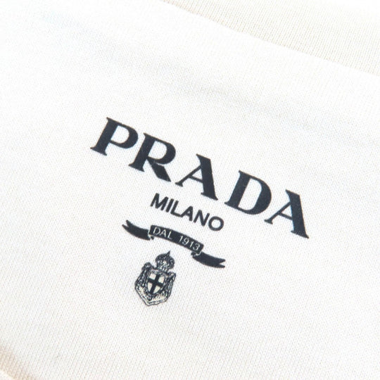 PRADA Short sleeve T-shirt UJN852 Main: 100% cotton light beige mens S Used Authentic
