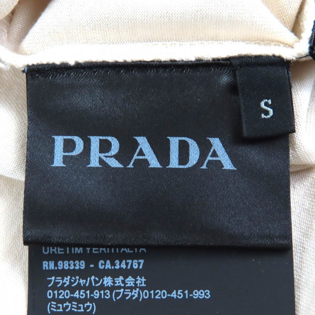 PRADA Short sleeve T-shirt UJN852 Main: 100% cotton light beige mens S Used Authentic
