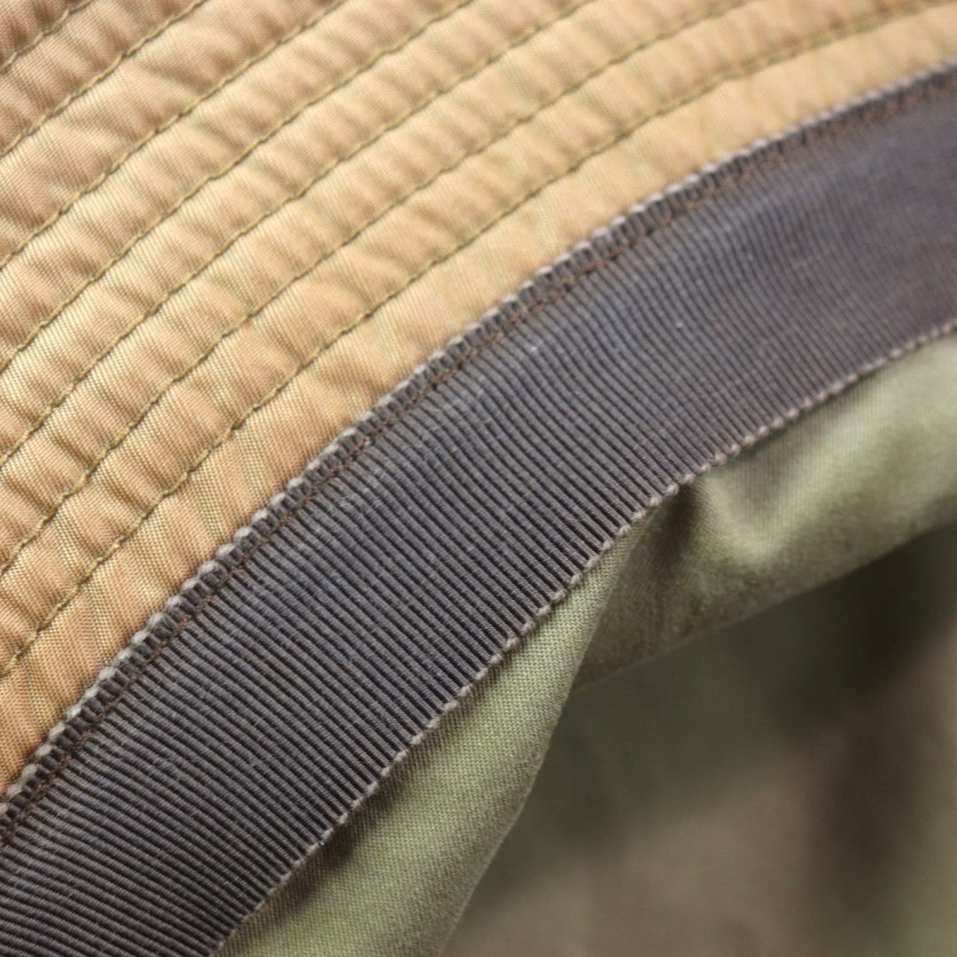 PRADA hat 2HC137 Outer: 100% polyamide (nylon), Lining: 100% cotton, Leather part: Cowhide Brown mens XL Used Authentic