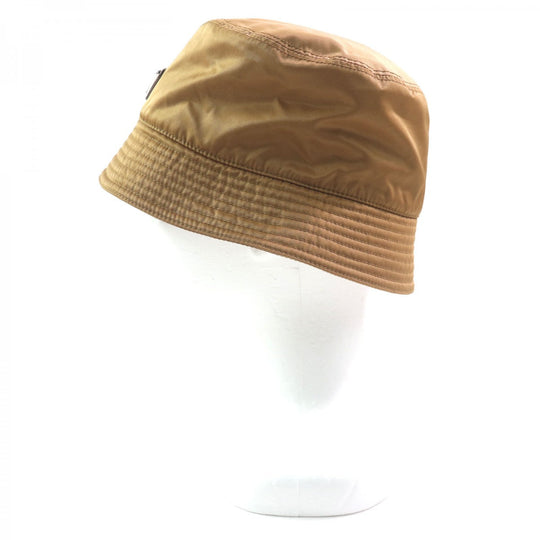 PRADA hat 2HC137 Outer: 100% polyamide (nylon), Lining: 100% cotton, Leather part: Cowhide Brown mens XL Used Authentic