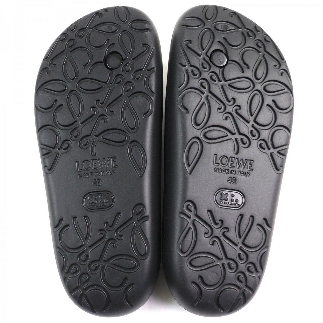 LOEWE Sandals Main: Rubber black BUBBLE THONG SLIDE mens 42 Used Authentic