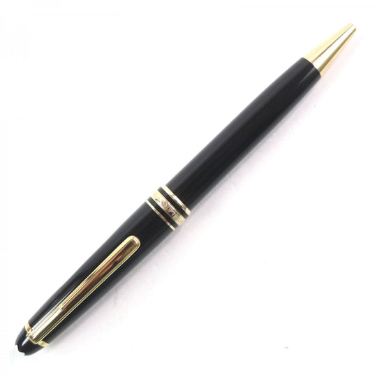 MONTBLANC Ballpoint pen Resin, Gold Plated black Meisterstck Classic mens Used Authentic