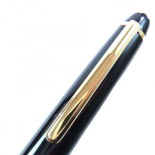 MONTBLANC Ballpoint pen Resin, Gold Plated black Meisterstck Classic mens Used Authentic