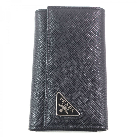 PRADA Key case Key holder  2PG222 Main: Saffiano leather black mens Used Authentic