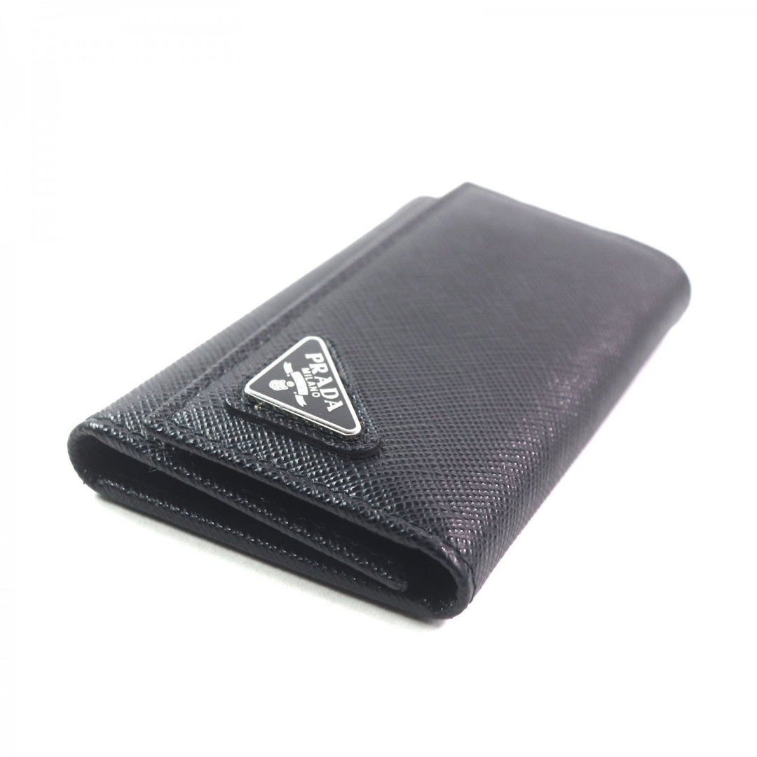 PRADA Key case Key holder  2PG222 Main: Saffiano leather black mens Used Authentic