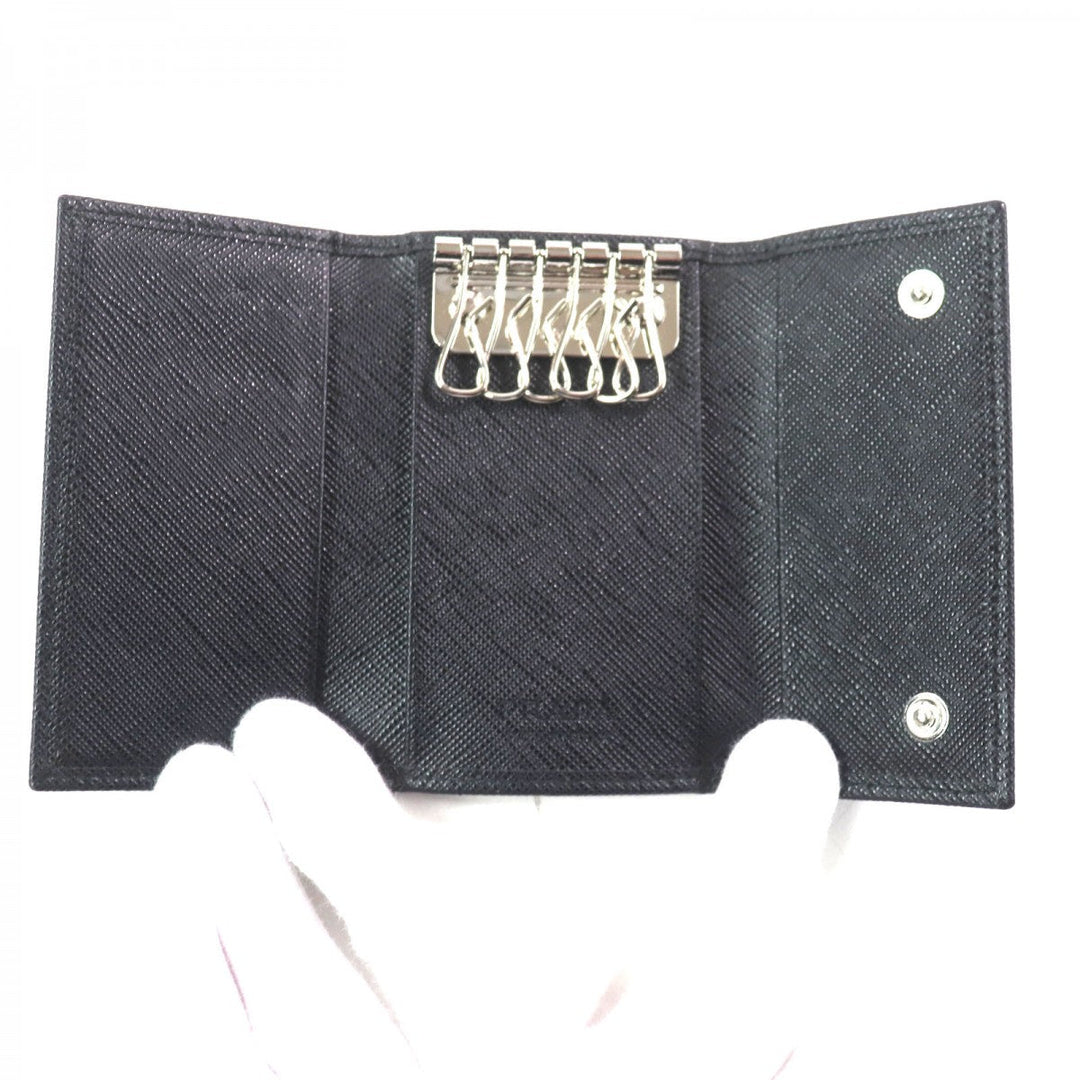 PRADA Key case Key holder  2PG222 Main: Saffiano leather black mens Used Authentic