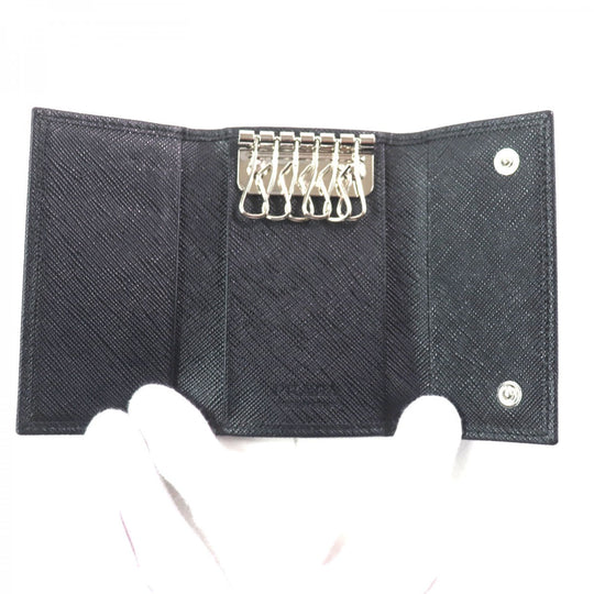 PRADA Key case Key holder  2PG222 Main: Saffiano leather black mens Used Authentic