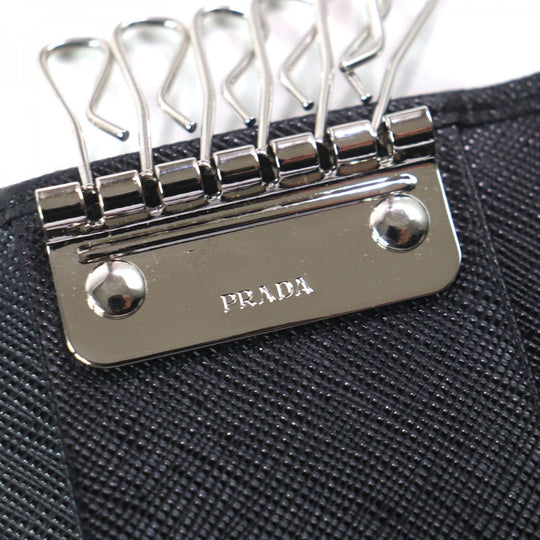 PRADA Key case Key holder  2PG222 Main: Saffiano leather black mens Used Authentic