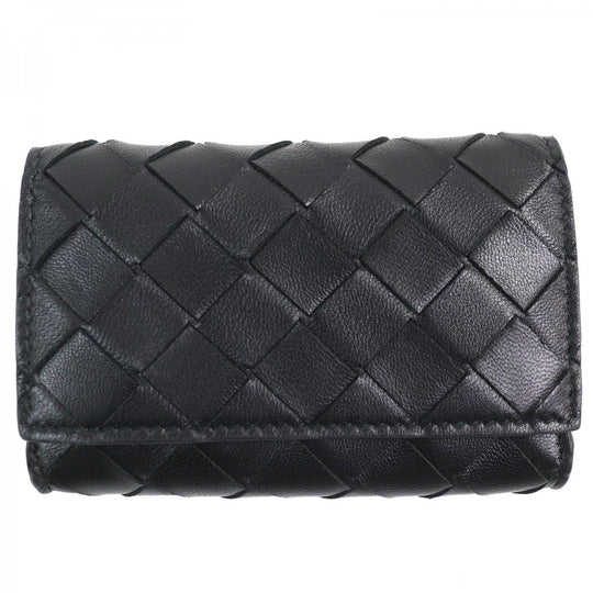 BOTTEGAVENETA Coin case Main: Leather black mens Used Authentic